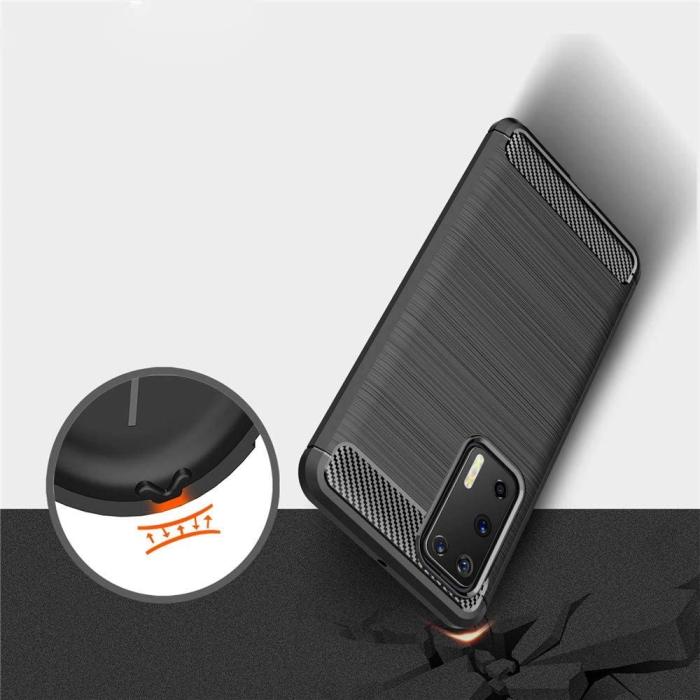OEM - Carbon series Huawei P40 skal Blå