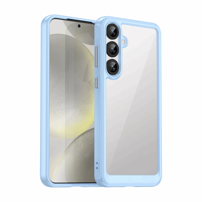 OEM - Galaxy S25 Plus Mobilskal Outer Space med Ram - Blå