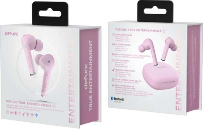 DeFunc - Defunc In-Ear Hörlurar Trådlösa Bluetooth True Entertainment - Rosa