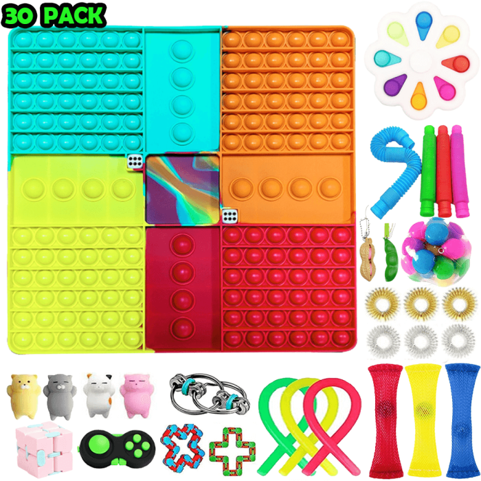UTGATT1 - Adventskalender 2023 - MEGA Brädspel Pack - Fidget Pop it Toys för Vuxna & Barn