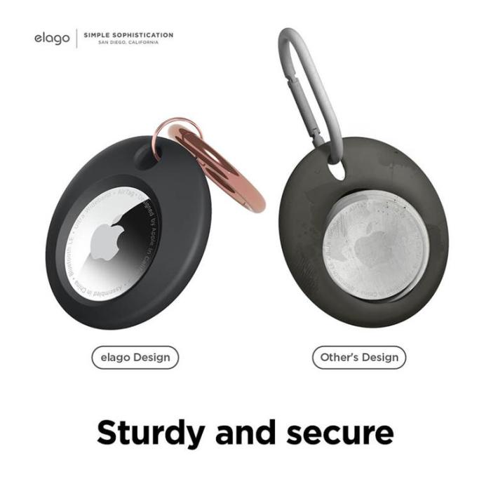 Elago - Elago Fodral med Nyckelring för AirTag - Svart