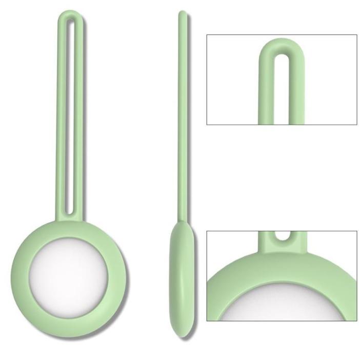UTGATT1 - Silicone Flexible Keychain Loop Skal Apple Airtag - Grön