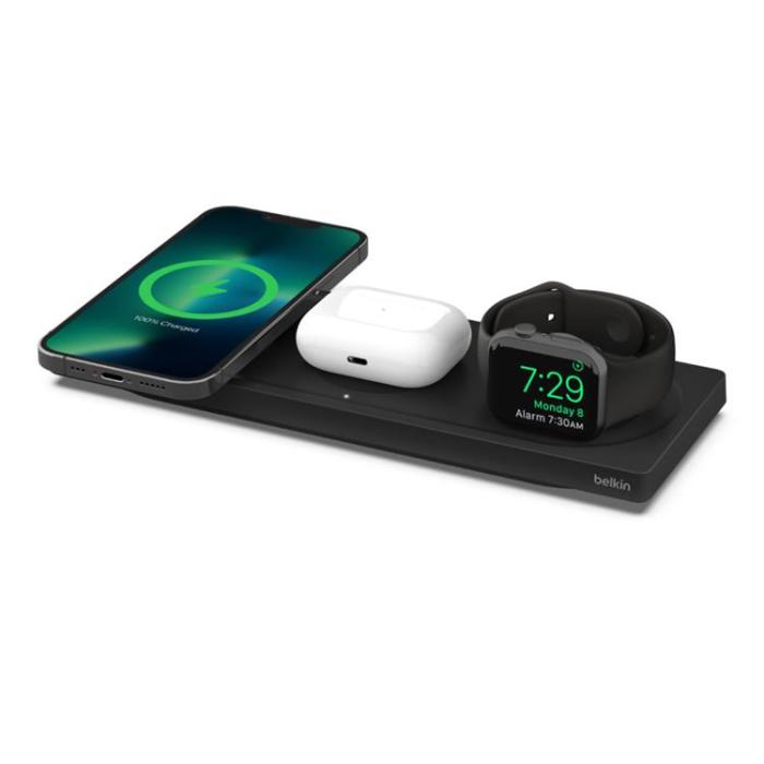 UTGATT1 - Belkin 3in1 Pad Trådlös Laddare Magsafe - Svart