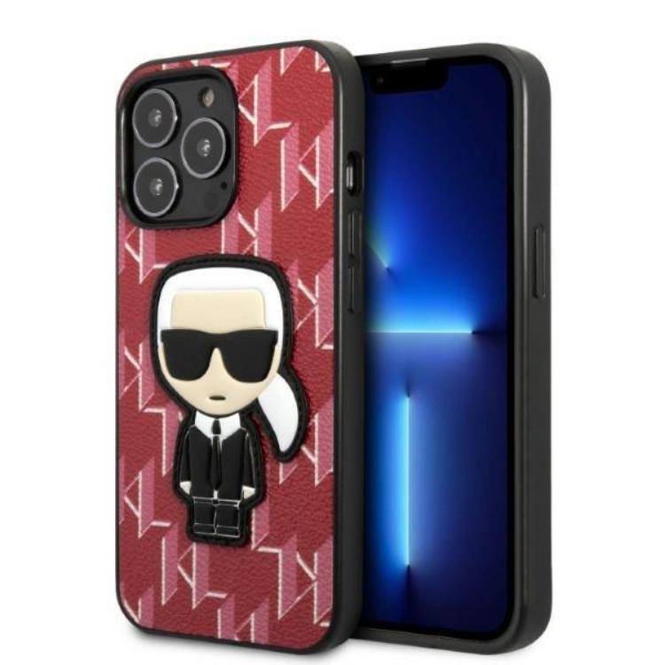 Karl Lagerfeld iPhone 13 Pro Skal Monogram Ikonik Patch - Röd | 2353 | AlltMobil