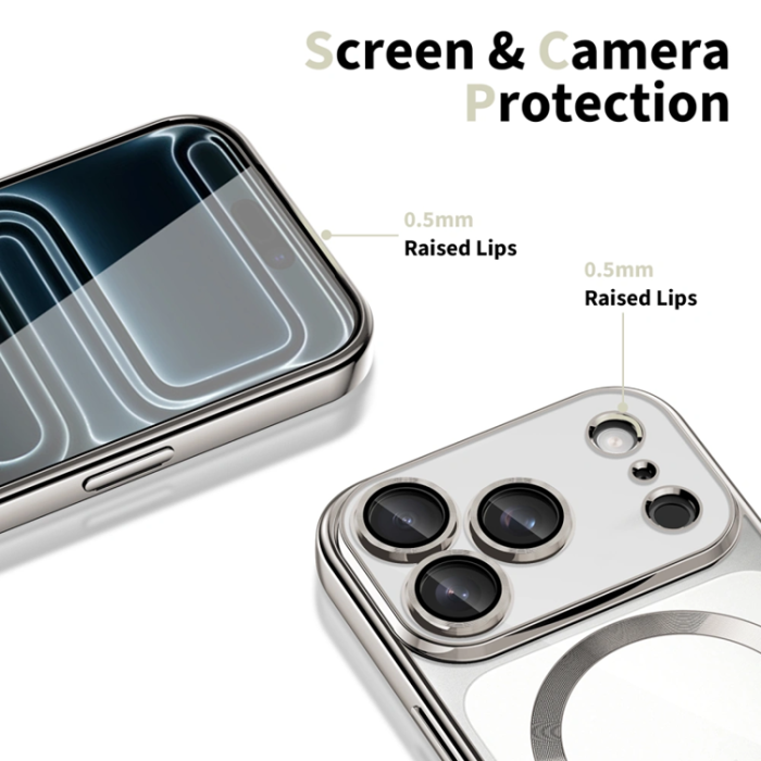 Tech-Protect - Tech-Protect iPhone 17 Pro Mobilskal Magsafe Flex - Shiny Silver