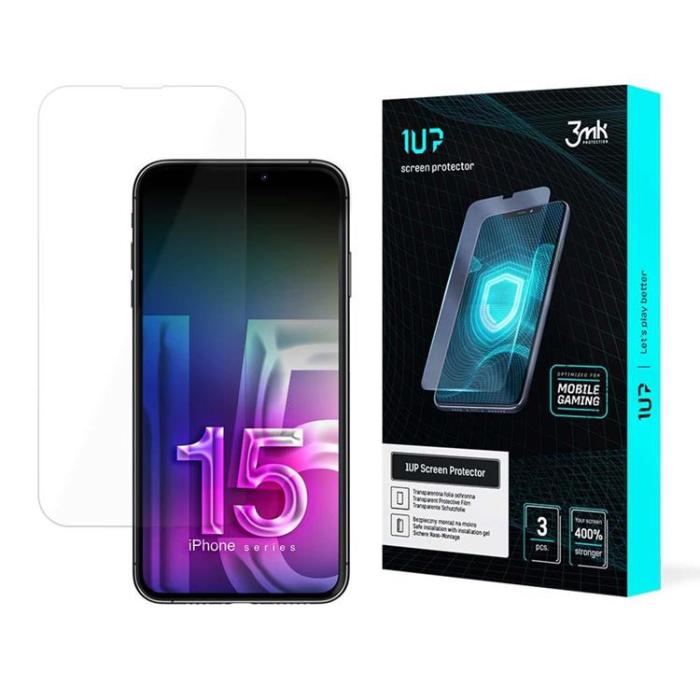 3MK - 3MK iPhone 15 Pro Plastfilm Skärmskydd Foil 1UP - Transparent