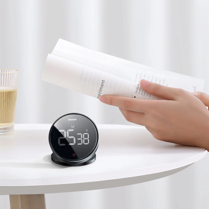 BASEUS - BASEUS Heyo Pro Roterande Elektronisk Timer - Grå