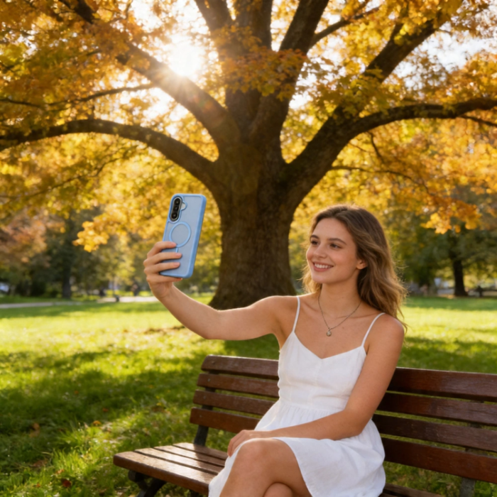 Tech-Protect - Tech-Protect Mobilskal För Galaxy A57 5G Magsafe Magmat - Matte Icyblå