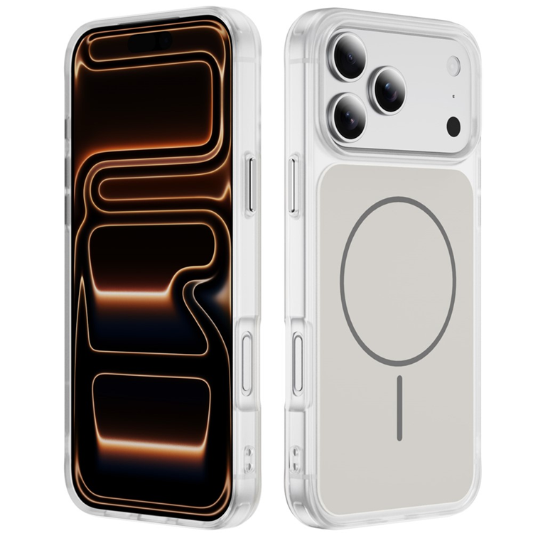 iPhone 17 Pro Mobilskal MagSafe Skin Touch TPU PC - Vit (Vit) | 2353 | AlltMobil