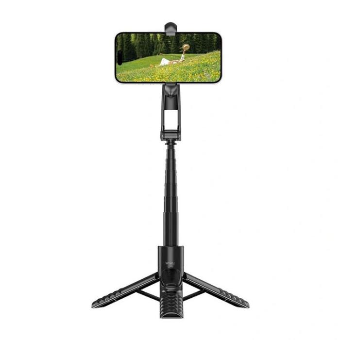 WIWU - WiWU Magnetisk Selfie Stick Bluetooth Fjärrkontroll Wi-SE014 - Svart