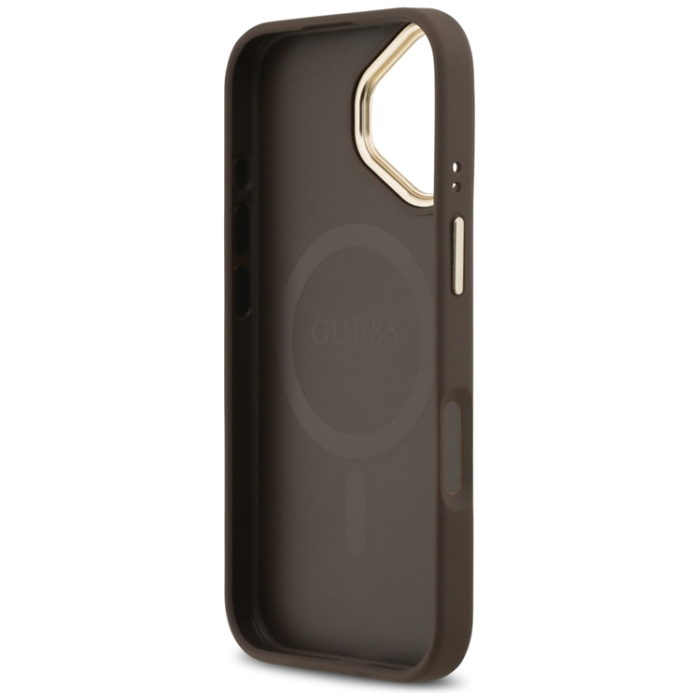 Guess - Guess iPhone 17 Mobilskal Magsafe Peony Hot Stamp - Brun