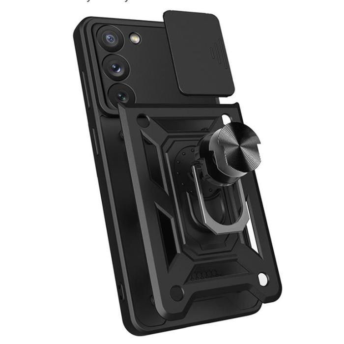 OEM - Galaxy A14 5G Skal med Ringhållare Hybrid Armor Camshield - Rosa