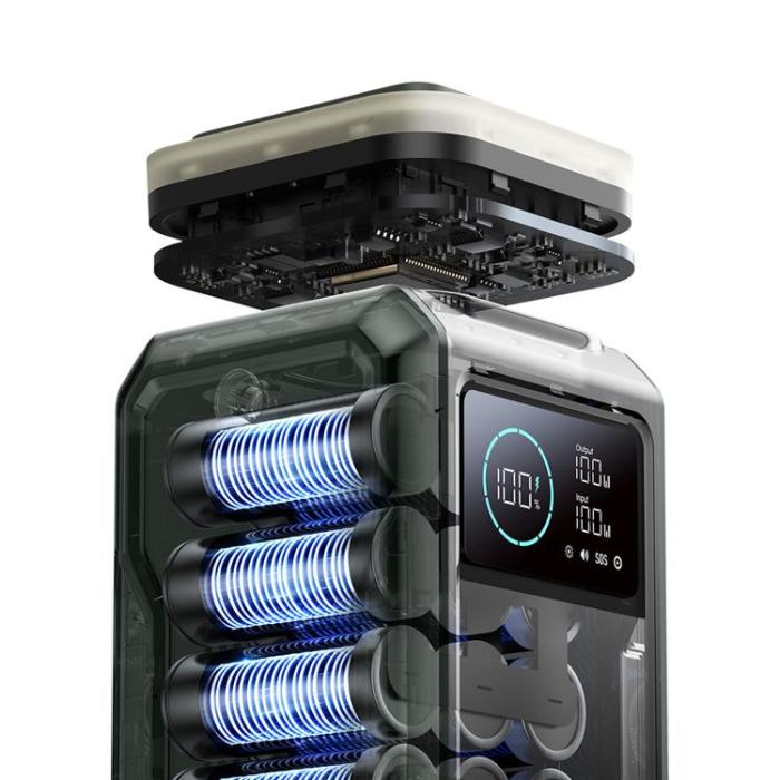 Joyroom - Joyroom Powerbank 75000mAh 100W 3xUSB-C 3xUSB-A - Grön