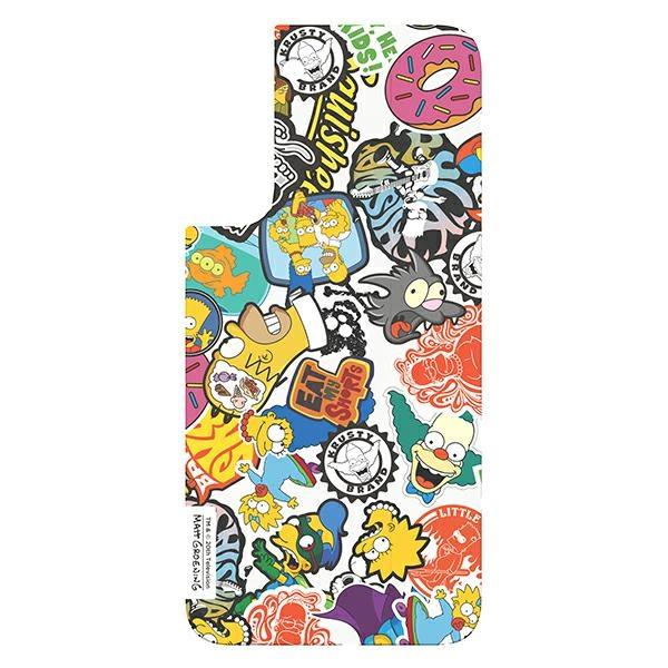 Mobilskal till Samsung Galaxy S22+ Panel till Simpsons Faces - Vit