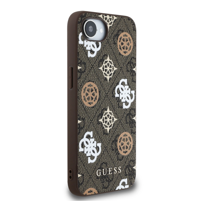 Guess - Guess iPhone 16e Mobilskal MagSafe PU 4G Peony - Brun
