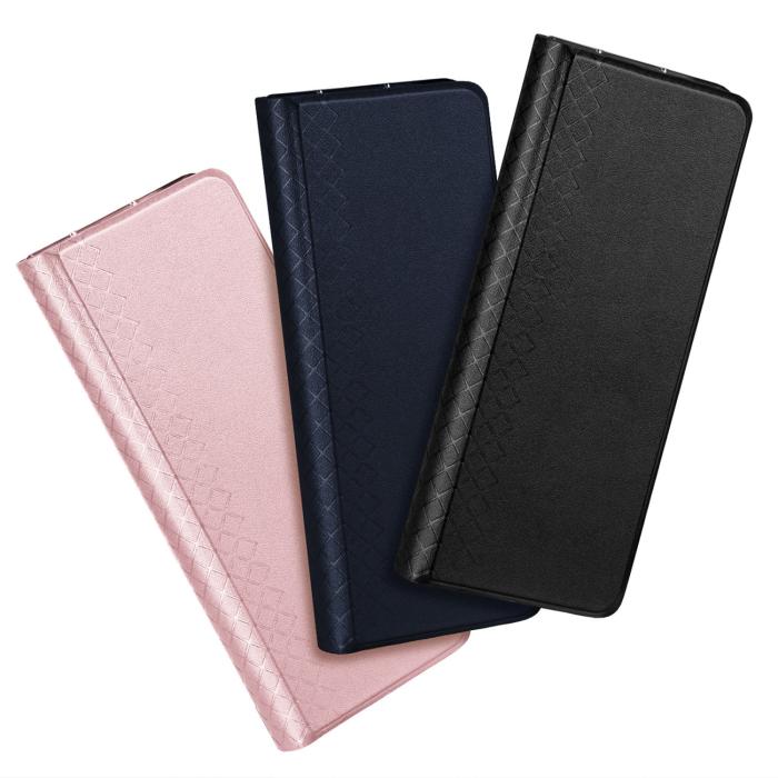 Dux Ducis - Dux Ducis Galaxy Z Fold 5 Plånboksfodral Bril Läder Flip - Rosa