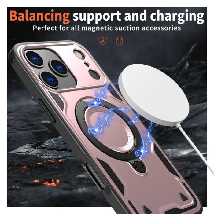N/A - Mobilskal till iPhone 17 Pro Plast Militärt Skydd - Roséguld