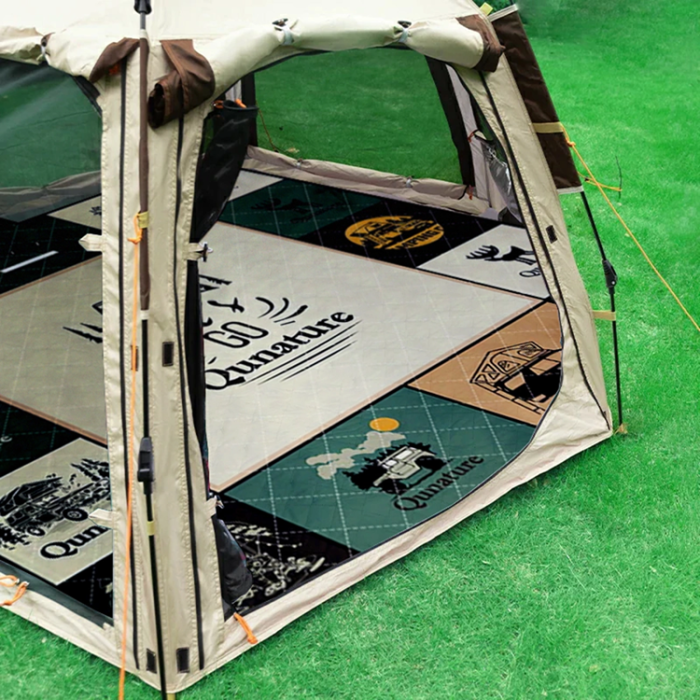 Qunature - Qunature Picknickmatta Vattentät Turistfilt 2 x 2 m - Flerfärgad
