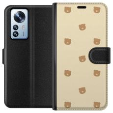 iSecrets - Pl&aring;nboksfodral till Xiaomi 12 Pro med Bj&ouml;rnm&ouml;nster