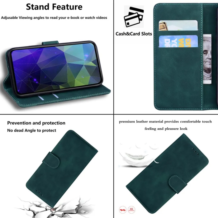 Taltech - Galaxy S23 Plånboksfodral med en rem - Grön