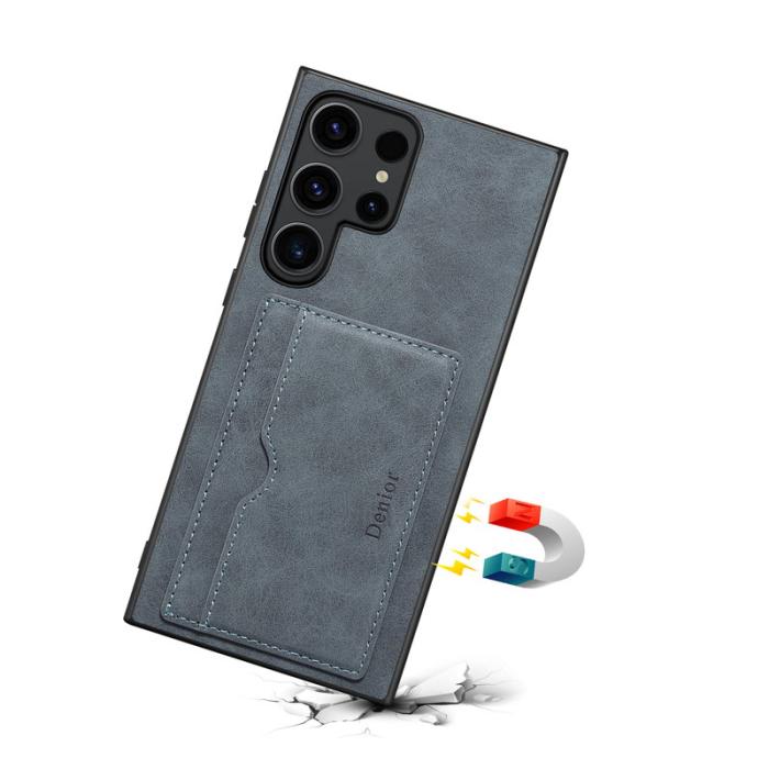 DENIOR - DENIOR Samsung Galaxy S23 Ultra Fodral Magnetiskt Grå