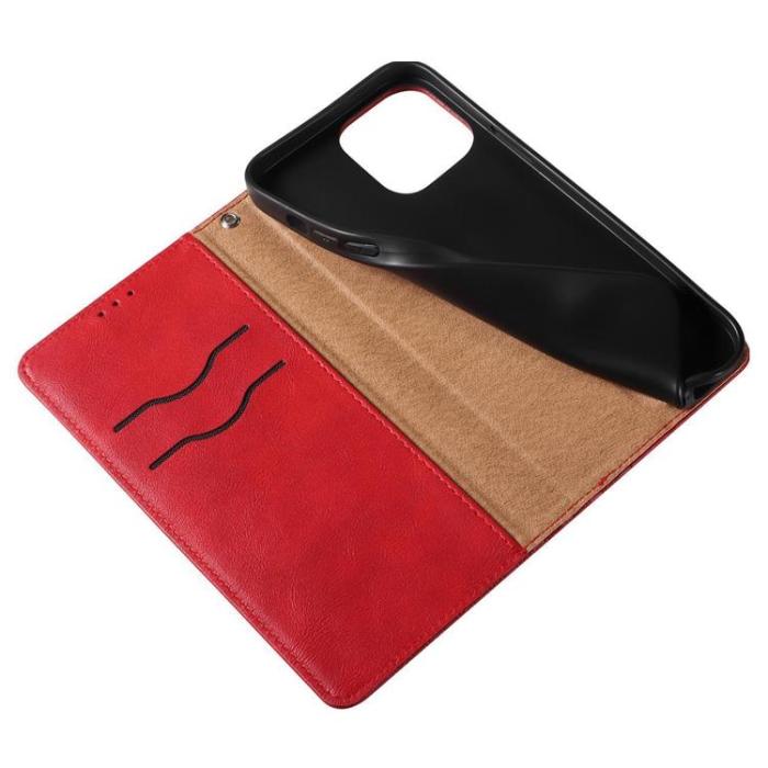 OEM - Galaxy S23 Plus Plånboksfodral Magnet Strap - Röd