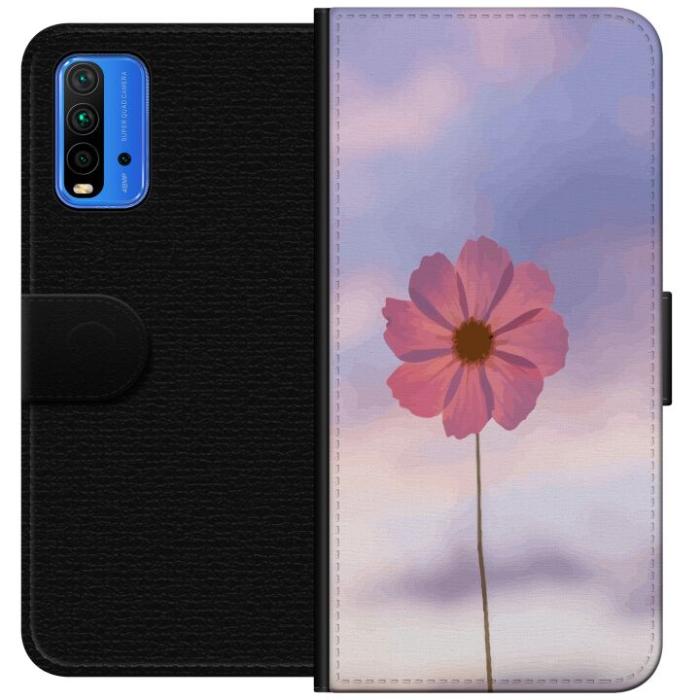 iSecrets - Plånboksfodral till Xiaomi Redmi Note 9 4G med Rosa blomma