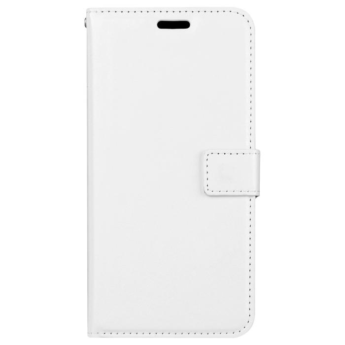 UTGATT4 - Crazy Horse Plånboksfodral för Samsung Galaxy A7 2018 - Vit