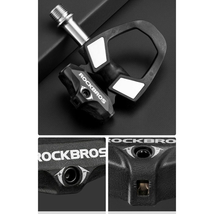 Rockbros - Rockbros Pedaler i Kolfiber och Titanlegering RD9 Shimano SPD-SL - Svart