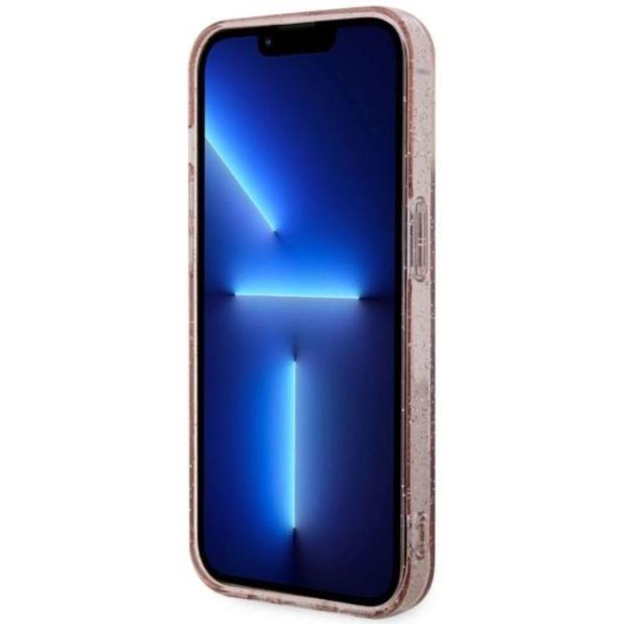 Guess - Guess iPhone 11/XR Mobilskal Magsafe Glitter Guld - Rosa