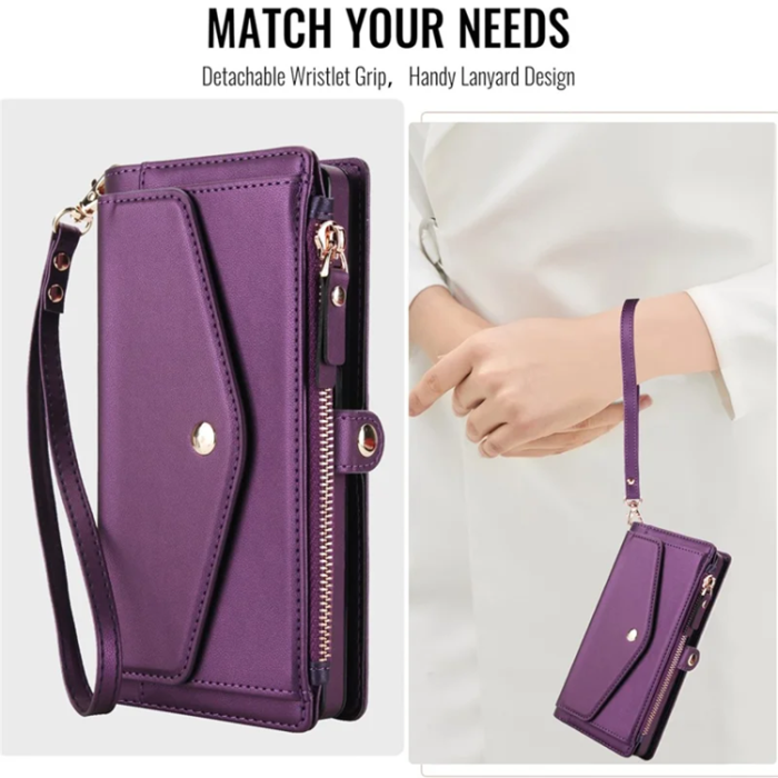 A-One Brand - Galaxy S25 Ultra Plånboksfodral MagSafe Detachable - Lila
