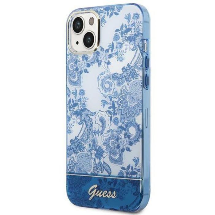 UTGATT1 - GUESS iPhone 14 Skal Porcelain Collection - Blå
