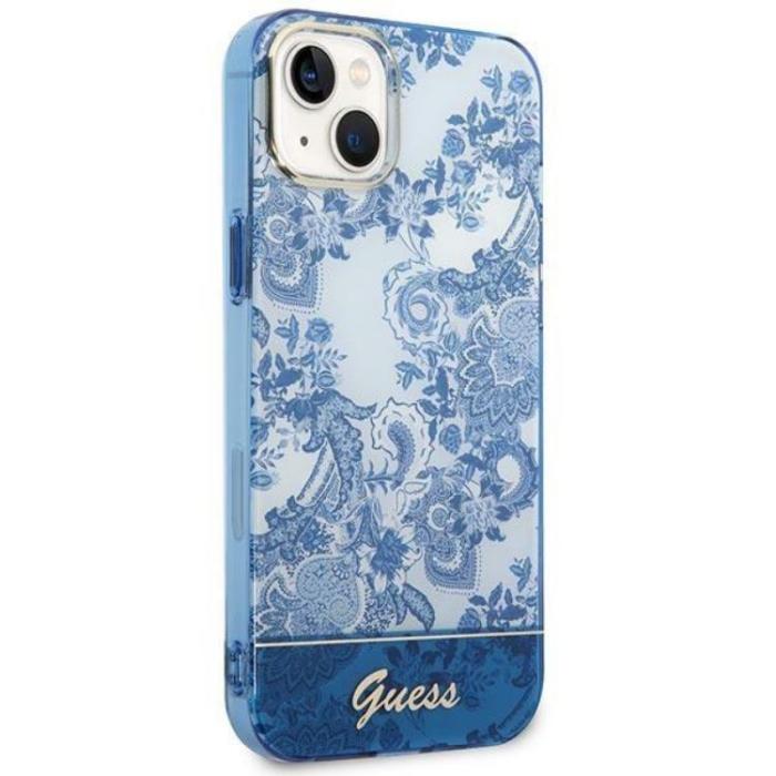UTGATT1 - GUESS iPhone 14 Skal Porcelain Collection - Blå