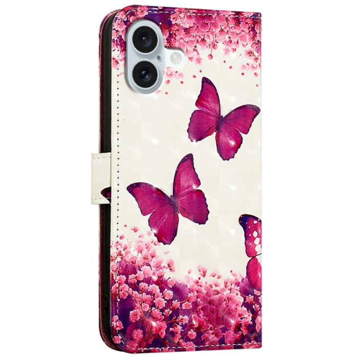 A-One Brand - iPhone 16 Plånboksfodral Printing Pattern Med Rem