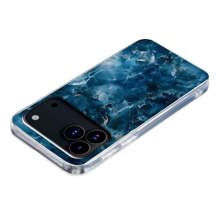 A-One Brand - iPhone 17 Pro Max Mobilskal Marble Pattern Printing Soft - Grå