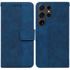 OEM - Pl&aring;nboksfodral f&ouml;r Samsung Galaxy S26 Ultra Konstl&auml;der med handledsrem - Bl&aring;
