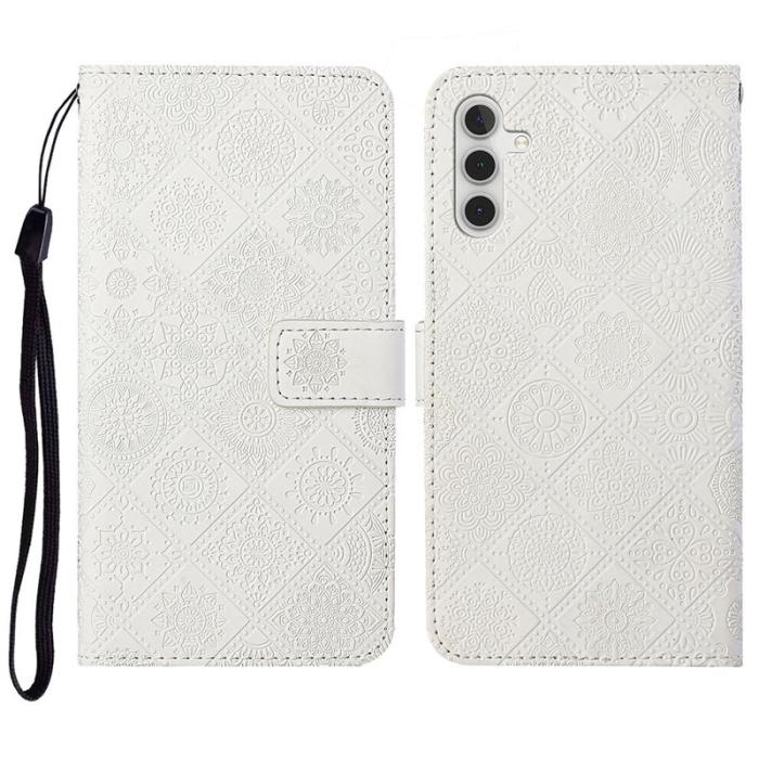 OEM - Plånboksfodral för Samsung Galaxy S26 Konstläder med rem - Vit