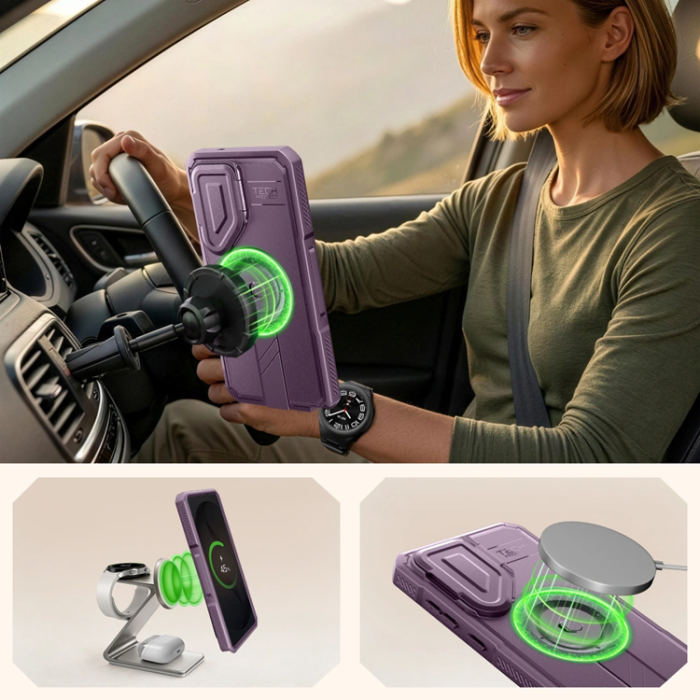 Tech-Protect - Tech-Protect Mobilskal För Galaxy S26 Ultra Magsafe Kevlar 2-Set - Violet
