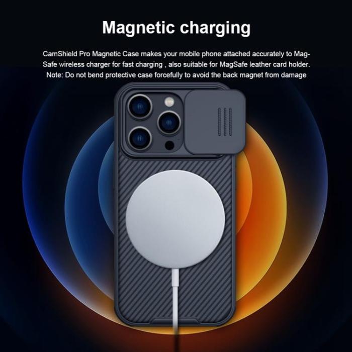 Nillkin - Nillkin iPhone 14 Pro Max Skal Magsafe CamShield Pro - Blå