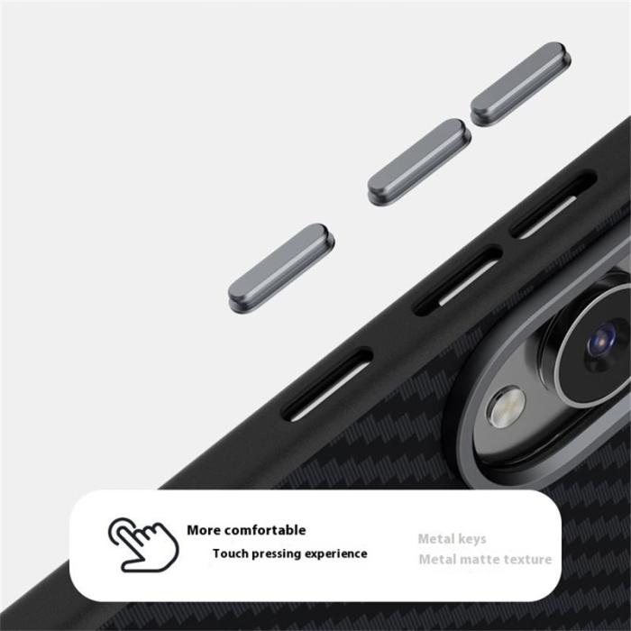 ABEEL - ABEEL Mobilskal till Samsung Galaxy S25 Edge MagSafe Kolfiber Svart/Blå