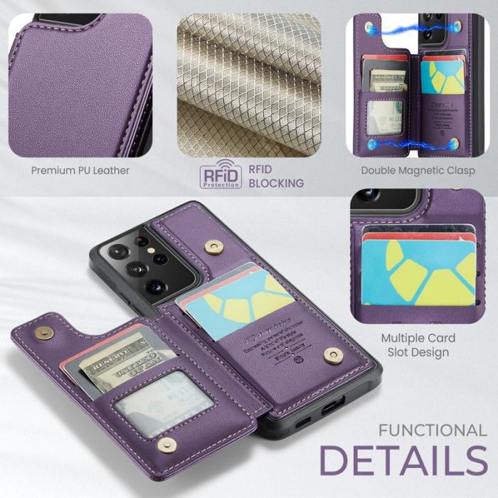 Caseme - CASEME C22 Fodral för Samsung Galaxy S21 Ultra 5G - Lila