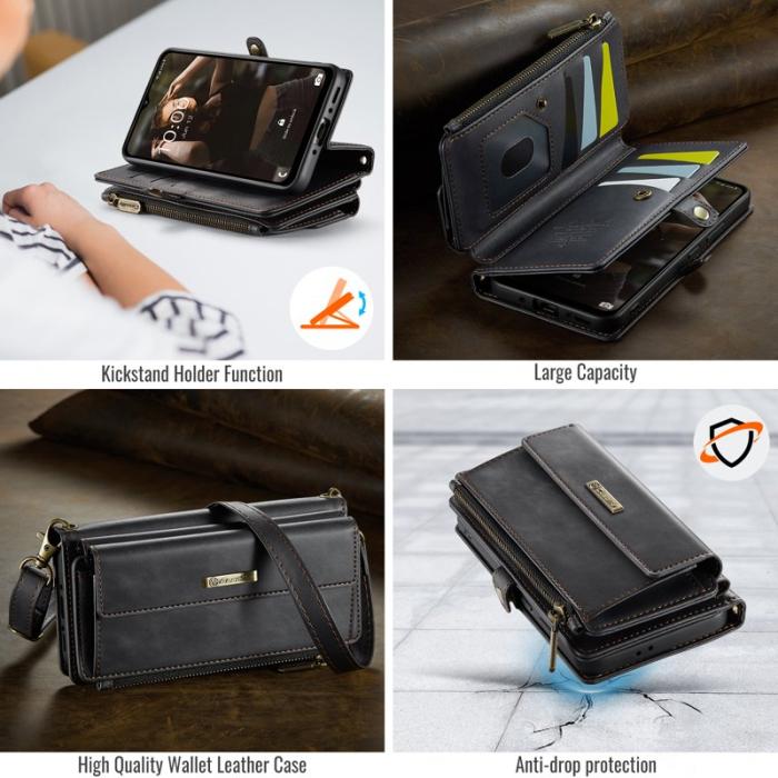 Caseme - CASEME Konstläder Plånboksfodral för Samsung Galaxy A17 5G/4G - Svart