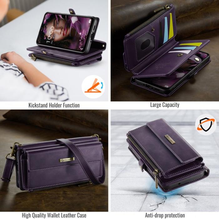 Caseme - CASEME Konstläder Plånboksfodral för Samsung Galaxy A53 5G Lila med RFID-Skydd