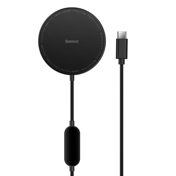 BASEUS - Baseus MagSafe Simple Mini2 15W Magnetisk Qi Trådlös Laddare - Svart