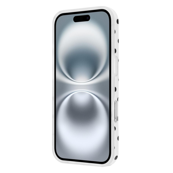 A-One Brand - iPhone 17 Mobilskal Dot Design Imd Tpu - Vit