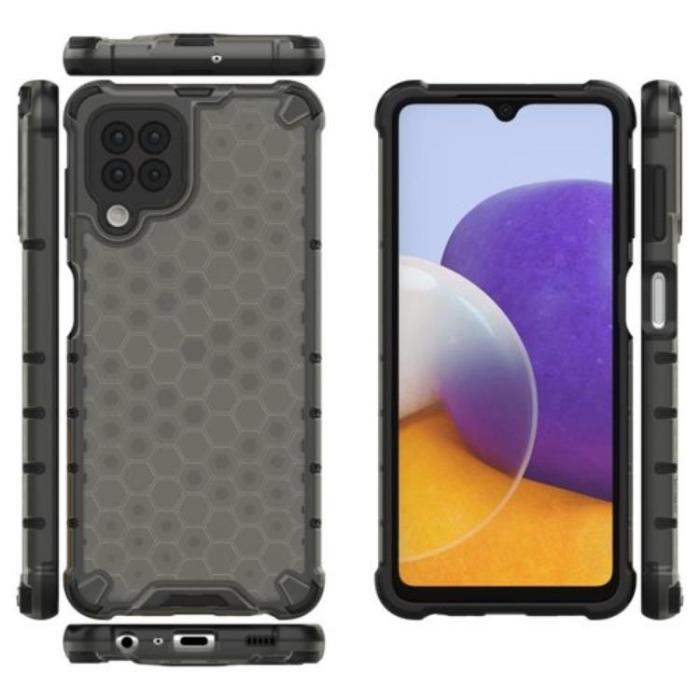 OEM - Galaxy A22 4G Mobilskal HoneyComb - Svart