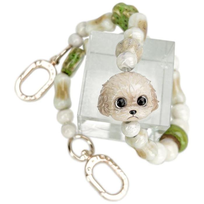 NIMMY - Nimmy Mobilrem Väska berlock Big Eye Cute Pets 2.0 - Brun