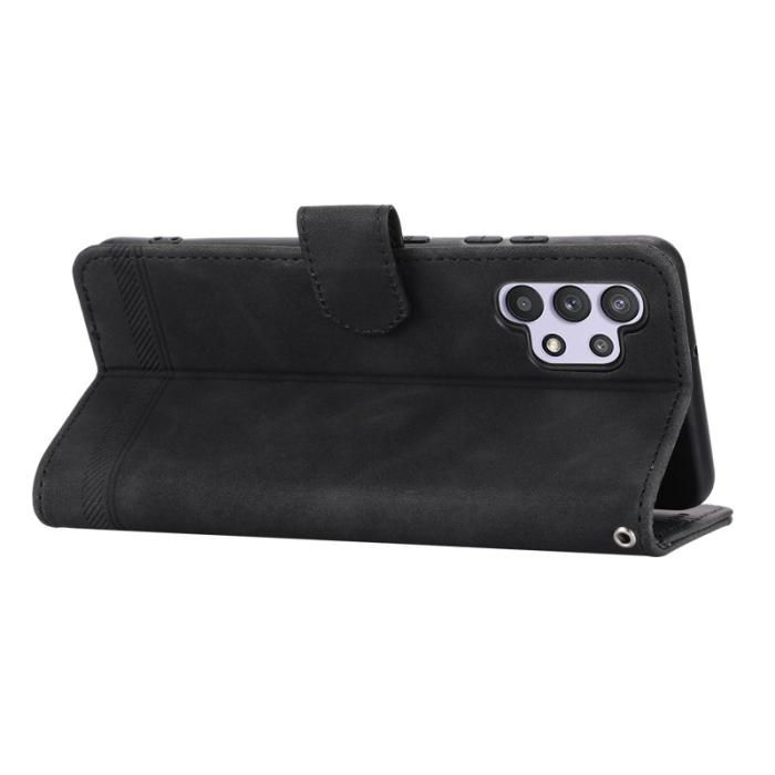 DIERFENG - DIERFENG DF-03 Plånboksfodral för Samsung Galaxy A32 5G - Konstläder - Svart
