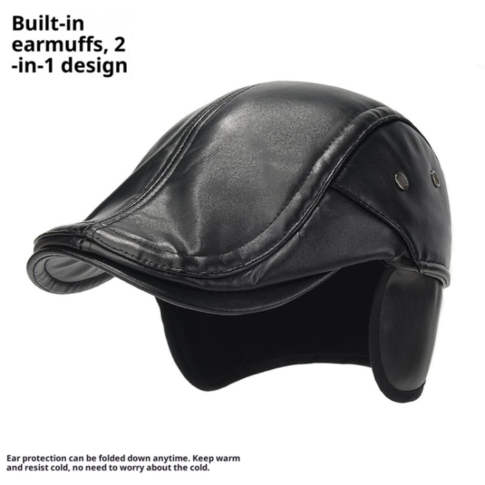 A-One Brand - Keps med öronflikar PU-läder 2025d139
