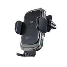 Forcell - Forcell Bilh&aring;llare till Luftventil med 15W Tr&aring;dl&ouml;s Laddning F-24 - Svart